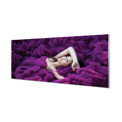 Tableaux sur verre acrylique Femme violet