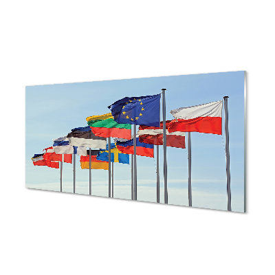 Tableaux sur verre acrylique Beaucoup de drapeaux