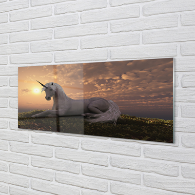 Tableaux sur verre acrylique Coucher du soleil de montagne unicorn