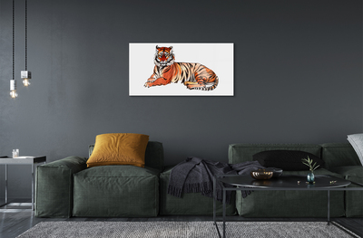Tableaux sur verre acrylique Tigre peint