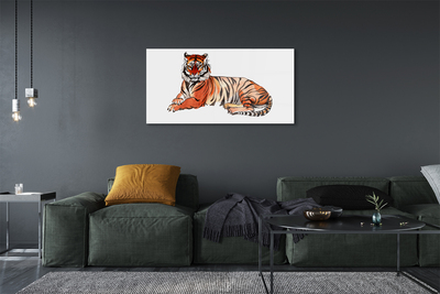 Tableaux sur verre acrylique Tigre peint