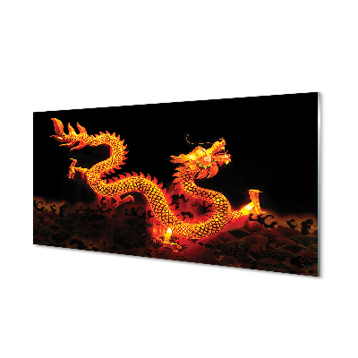 Tableaux sur verre acrylique Dragon d'or