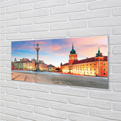 Tableaux sur verre acrylique Sunrise vieille ville de varsovie