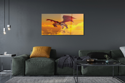 Tableaux sur verre acrylique Nuages ​​dragon ciel