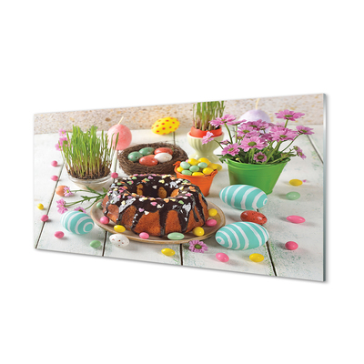 Tableaux sur verre acrylique Fleurs gâteau d'oeufs
