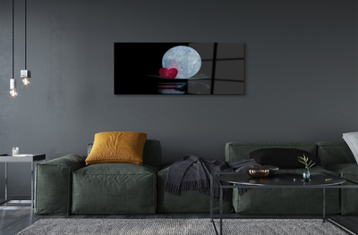 Tableaux sur verre acrylique Le cœur de la lune