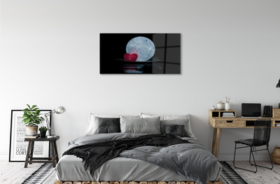 Tableaux sur verre acrylique Le cœur de la lune