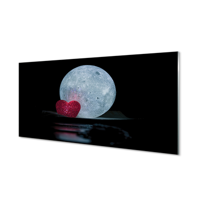 Tableaux sur verre acrylique Le cœur de la lune