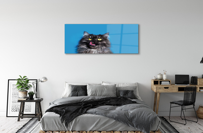 Tableaux sur verre acrylique Oblizujący un chat