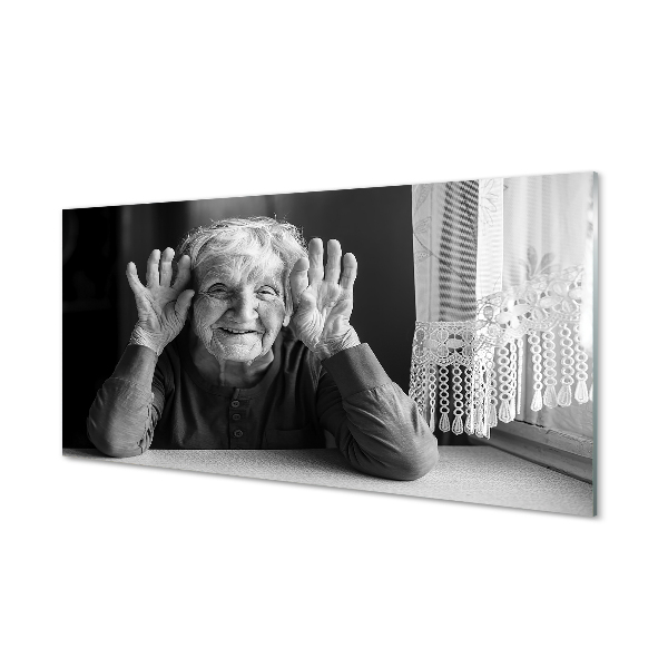 Tableaux sur verre acrylique Femme âgée