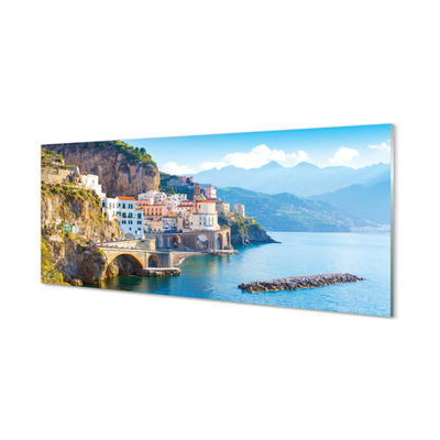 Tableaux sur verre acrylique Bâtiments de mer de la côte italie