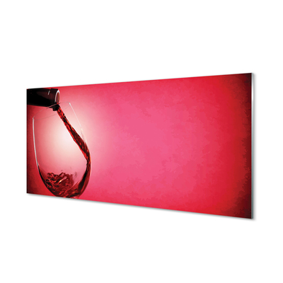 Tableaux sur verre acrylique Verre fond rouge sur la gauche