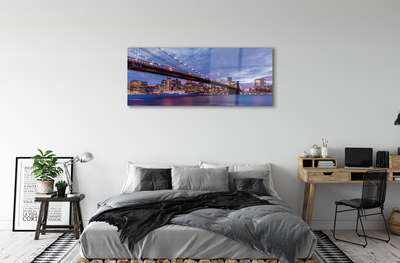 Tableaux sur verre acrylique La plupart des gratte-ciel coucher de soleil