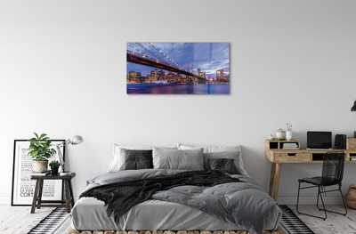 Tableaux sur verre acrylique La plupart des gratte-ciel coucher de soleil