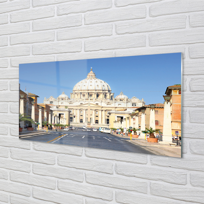 Tableaux sur verre acrylique Rome bâtiments cathédrale rues