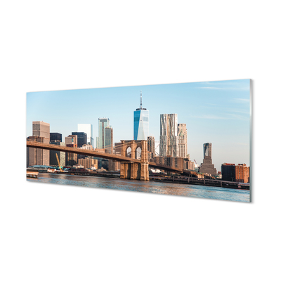 Tableaux sur verre acrylique Rivière pont panorama