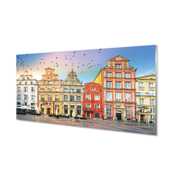 Tableaux sur verre acrylique Gdańsk vieux bâtiments de la ville