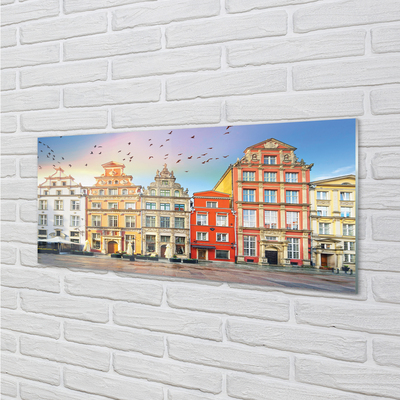 Tableaux sur verre acrylique Gdańsk vieux bâtiments de la ville