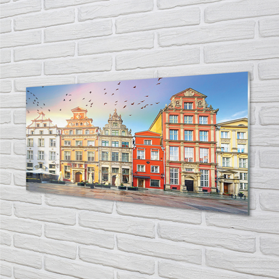 Tableaux sur verre acrylique Gdańsk vieux bâtiments de la ville