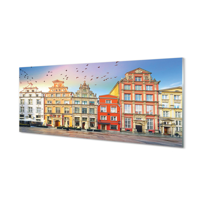 Tableaux sur verre acrylique Gdańsk vieux bâtiments de la ville