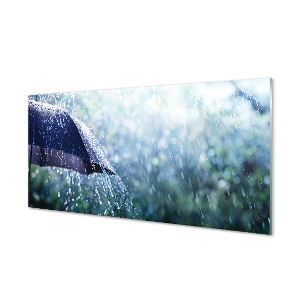 Tableaux sur verre acrylique Gouttes de pluie parapluie