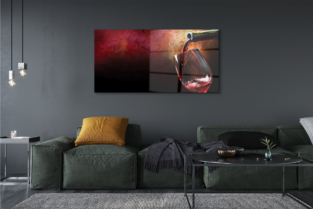 WTEVMAIY Noir Et Rouge Decoration Murale Vin Art Tableaux Pour