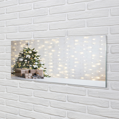 Tableaux sur verre acrylique Cadeaux de décoration d'arbre de noël