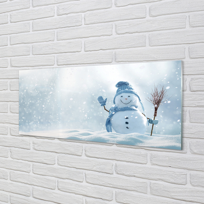 Tableaux sur verre acrylique Neige bonhomme de neige