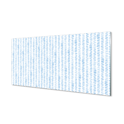 Tableaux sur verre acrylique Rayé bleu herringbone
