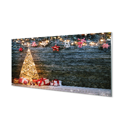 Tableaux sur verre acrylique Cadeaux de noël cartes de décoration d'arbre
