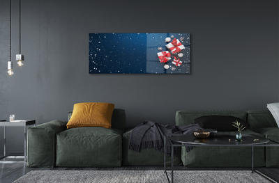 Tableaux sur verre acrylique La neige cadeaux