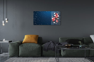 Tableaux sur verre acrylique La neige cadeaux