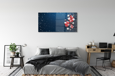 Tableaux sur verre acrylique La neige cadeaux