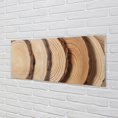 Tableaux sur verre acrylique Tranches de grain du bois