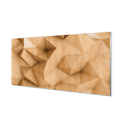 Tableaux sur verre acrylique Mosaïque en bois massif