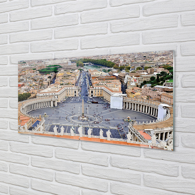 Tableaux sur verre acrylique Rome vatican panorama carré