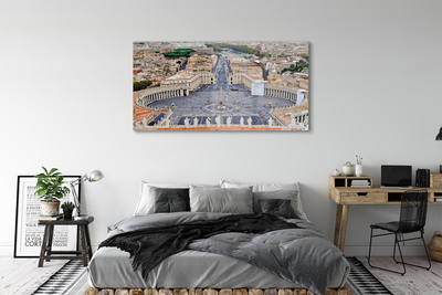 Tableaux sur verre acrylique Rome vatican panorama carré