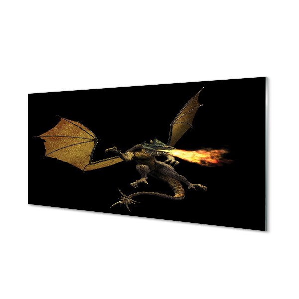 Tableaux sur verre acrylique Dragon cracheur de feu
