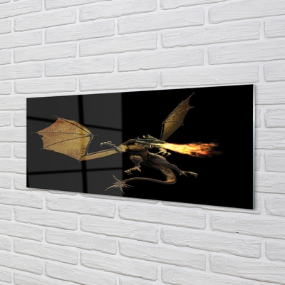 Tableaux sur verre acrylique Dragon cracheur de feu