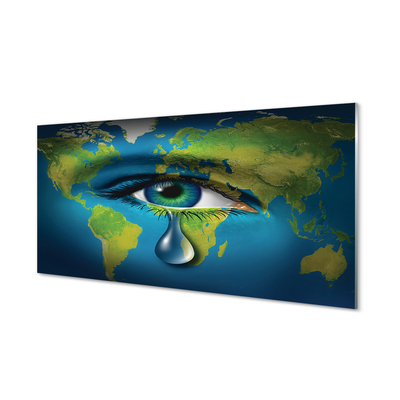 Tableaux sur verre acrylique Carte des larmes des yeux