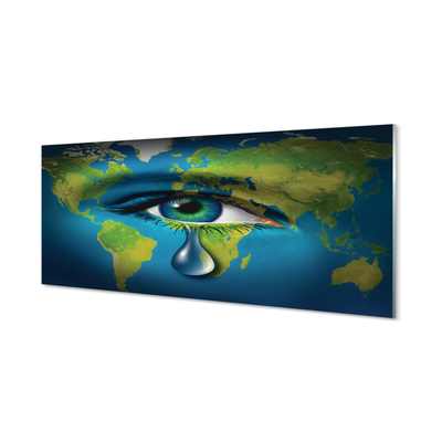 Tableaux sur verre acrylique Carte des larmes des yeux