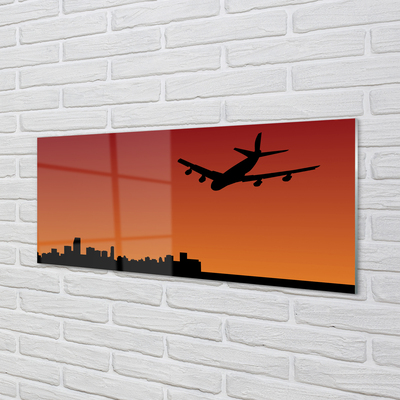 Tableaux sur verre acrylique Avion ciel