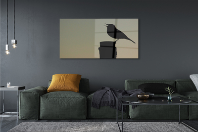 Tableaux sur verre acrylique Oiseau noir