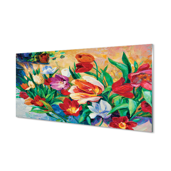 Tableaux sur verre acrylique Fleurs