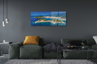 Tableaux sur verre acrylique Ville de la mer panorama grèce