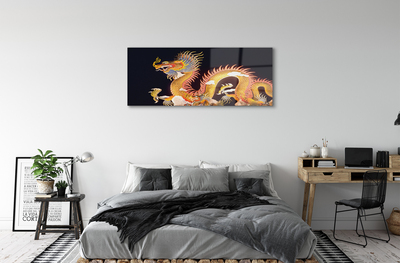 Tableaux sur verre acrylique Golden dragon japonais