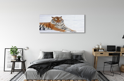 Tableaux sur verre acrylique Hiver tiger
