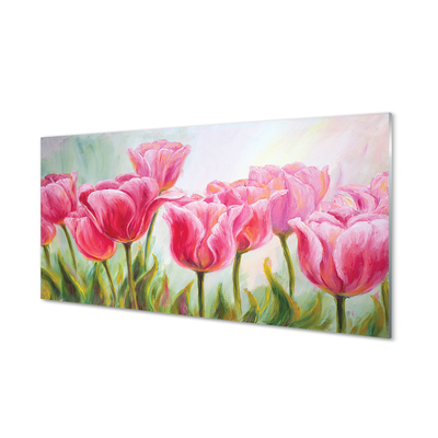 Tableaux sur verre acrylique Tulipes images