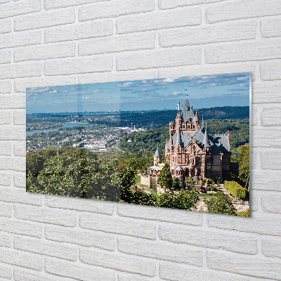 Tableaux sur verre acrylique Allemagne panorama du château de la ville