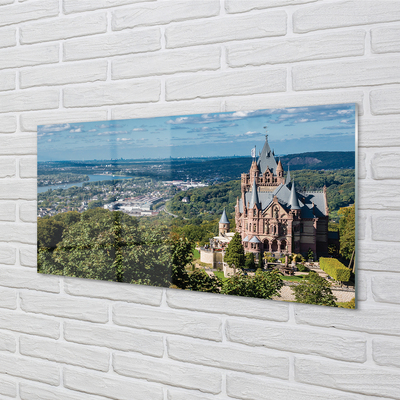 Tableaux sur verre acrylique Allemagne panorama du château de la ville
